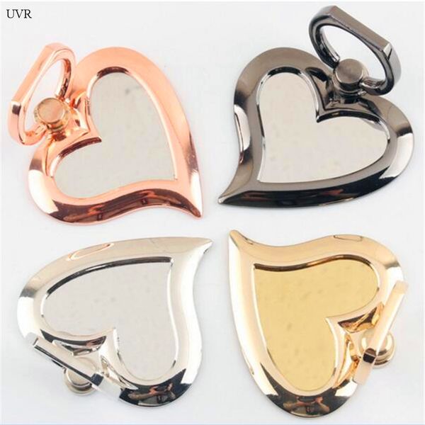 

360 degree mobile phone stand holder heart mirror for huawei all phone finger ring mobile smartphone phone holder stand