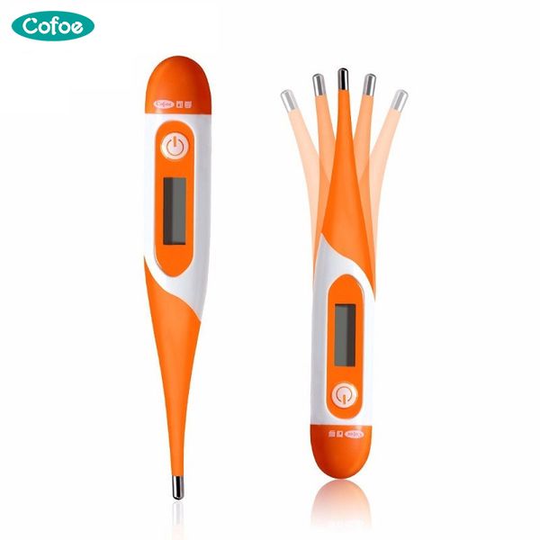 

cofoe thermometer soft head electronic lcd baby thermometer kids digital body temperature for fever temperature measuring