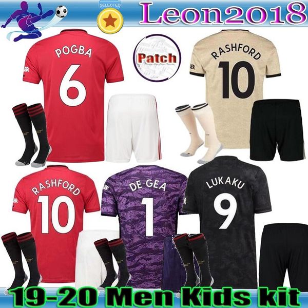 

Men kids 19 20 Man POGBA soccer jersey 2019 2020 LINGARD RASHFORD united football jerseys shirt UtD youth uniforms