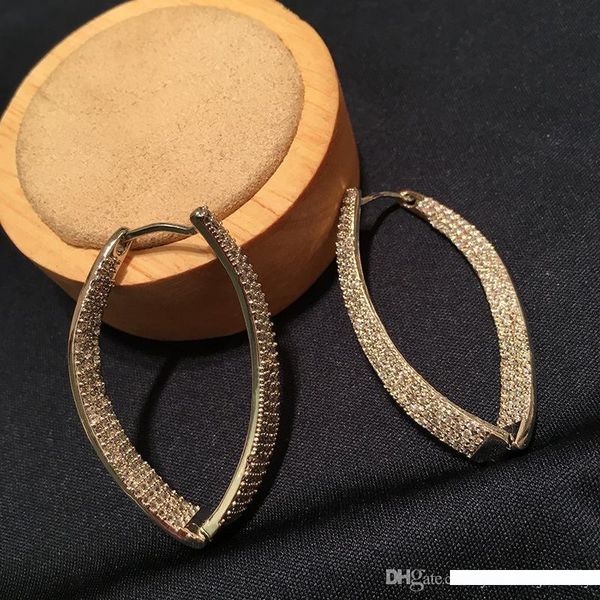 

luxury women earrings white gold plated full cz earrings for girls women for party wedding nice gift, Golden;silver