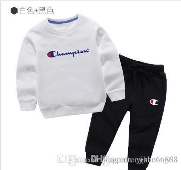 

горячая продавать моду классических стиля дети 2-11 лет новые для мальчиков и девочек классических спортивных костюм младенца новорожденных, Black