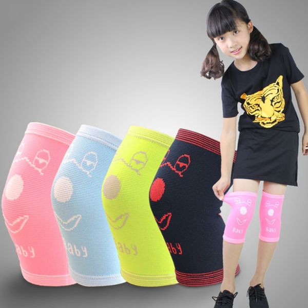 

1 pair children kneepad elastic drop resistance kneepad warmth for children dance roller skating knee pads protector, Black;gray