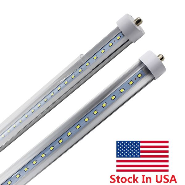 

светодиодные трубки t8 8ft led 6000k single pin fa8 45w свет пробки сид 8 футов 8feet 100lm w флуоресцентные лампы stock в сша