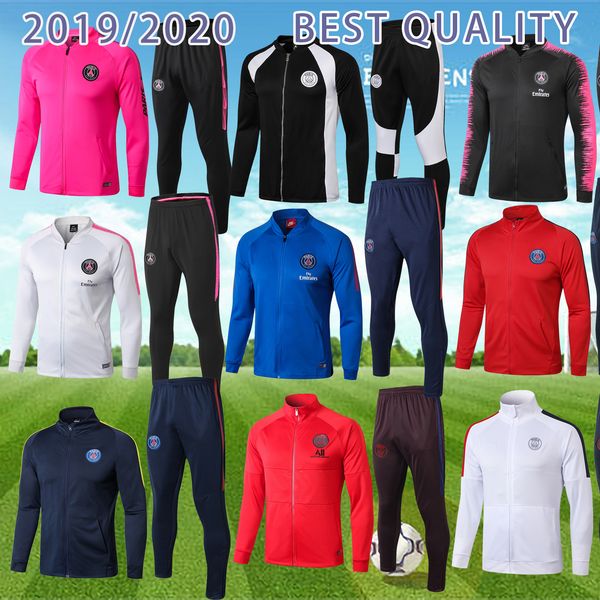 

men size:s-2xl psg tracksuit soccer jacket psg surve tement 18-19 -20 mbappe cavani dani alves paris air jordam football jacket, Black