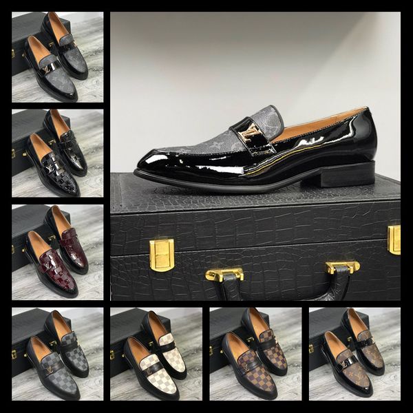 

итальянский бренд red bottom loafers роскошные свадебные туфли для вечеринок дизайнер черная патентная кожа замшевые туфли для мужчин слип н, Black;red