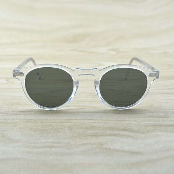 

gregory peck brand designer men women sunglasses vintage polarized sunglasses ov5186 retro sun glasses oculos de sol ov 5186, White;black