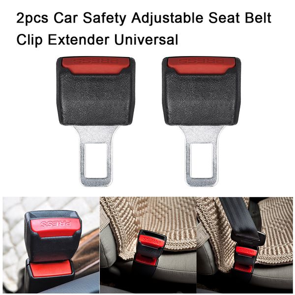 

2pcs car safety adjustable seat belt clip extender universal