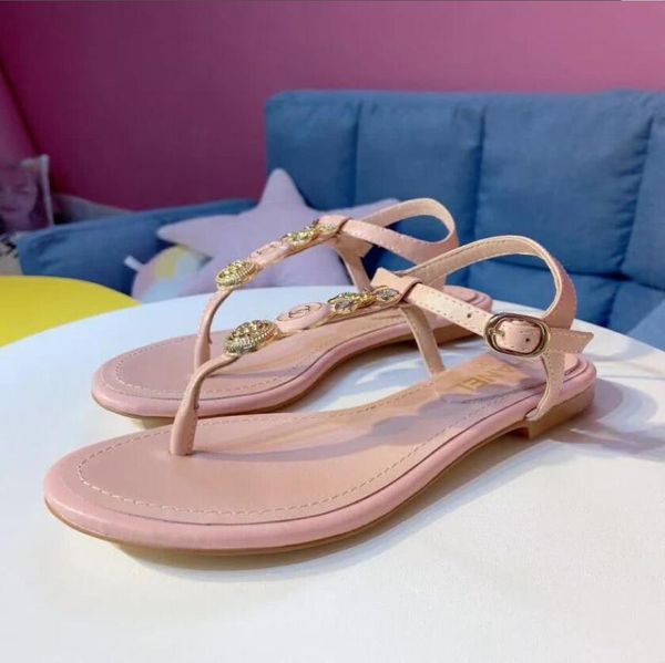 

2020 мода женщины сандалии сладкий стиль девушки плоские туфли кнопка аксессуары партия случайные универсальный, Black