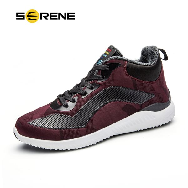 

serene brand men's boots big size 39~45 winter leather wear resisting warm fur shoes casual working male ankle boot, Black