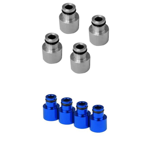 

8pcs fuel injector adapters replace for car blue+sliver