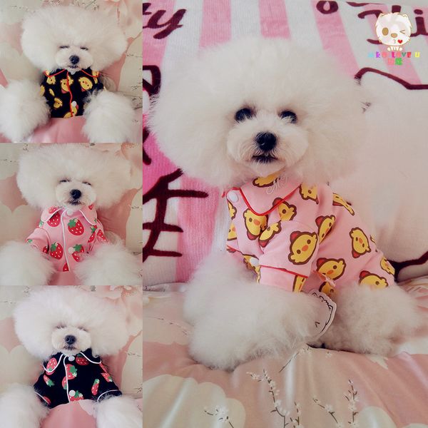 

Love pet dog cat jump uit pajama pink oft feeling hirt button leepwear dog four ea on clothe puppy apparel