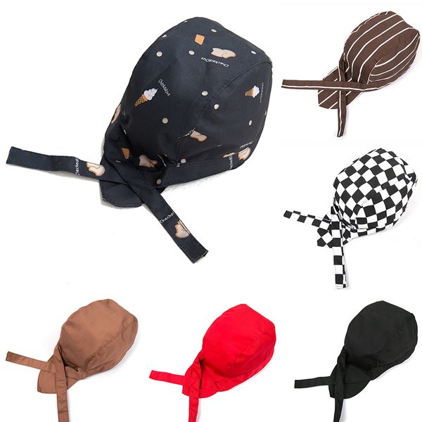

chef waiter waitress hat food service caps cafe restaurant work cooking cap kitchen bakery catering triangle headscarf, Blue;gray