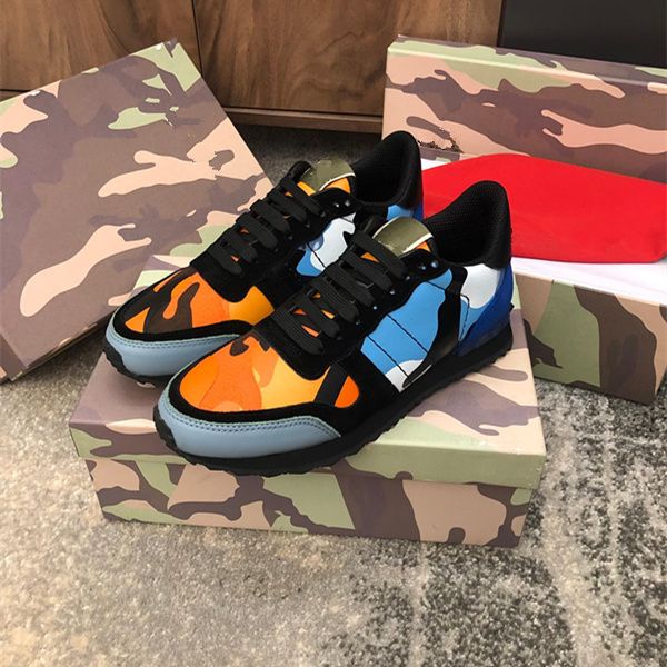 

высокое качество 2019 дизайнер роскоши мужчины женщины rockrunner кроссовки camoufalge повседневная обувь со звездой des chaussures zapatos, Black