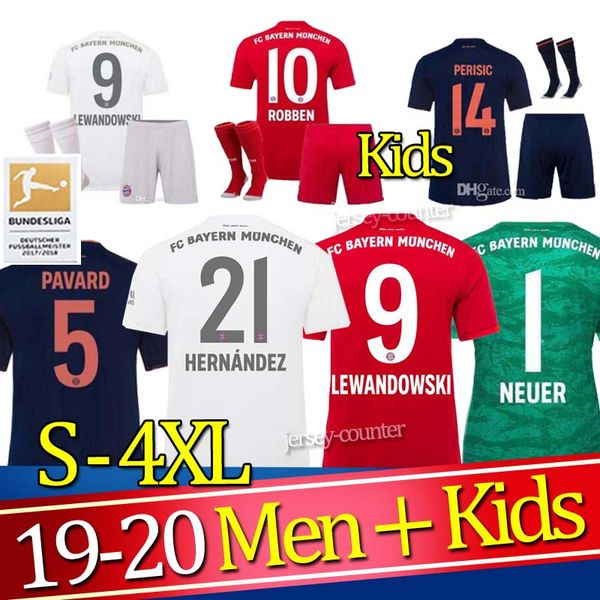 

bayern munich 19 20 james home munchen soccer jersey 2019 2020 player version fan lewandowski muller hummels football shirt kit men + kids, Black;yellow
