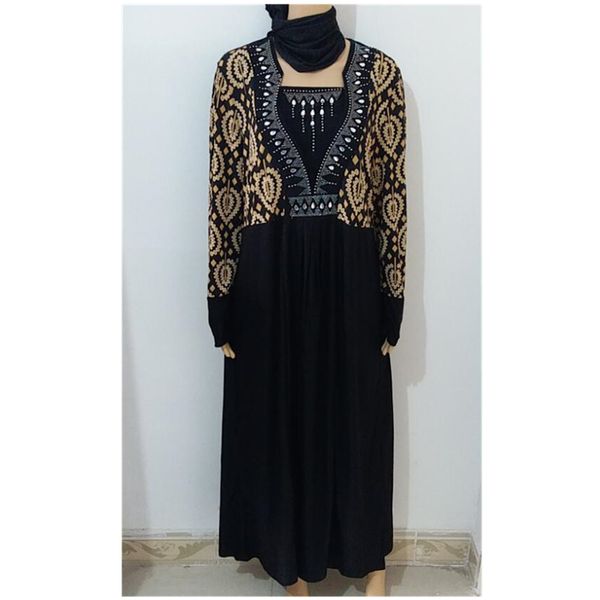 

1pcs/lot muslim black abaya islamic clothing for women drilling dubai kaftan robe dress turkish abaya d215, Red