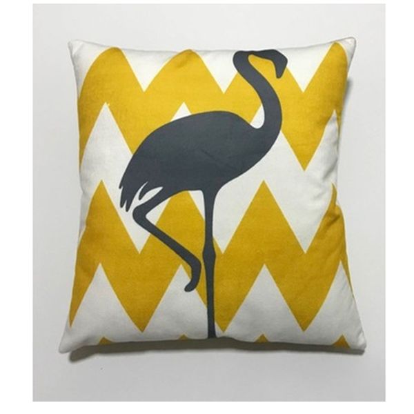 

digital printing decorative pillow cushion cover flamingo