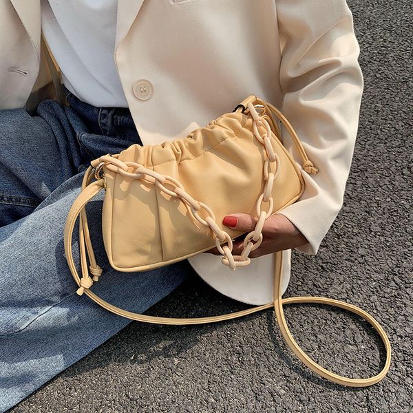 

2020 new shoulder bag women's casual fashion korean version of the cloud dumpling ladies messenger bag