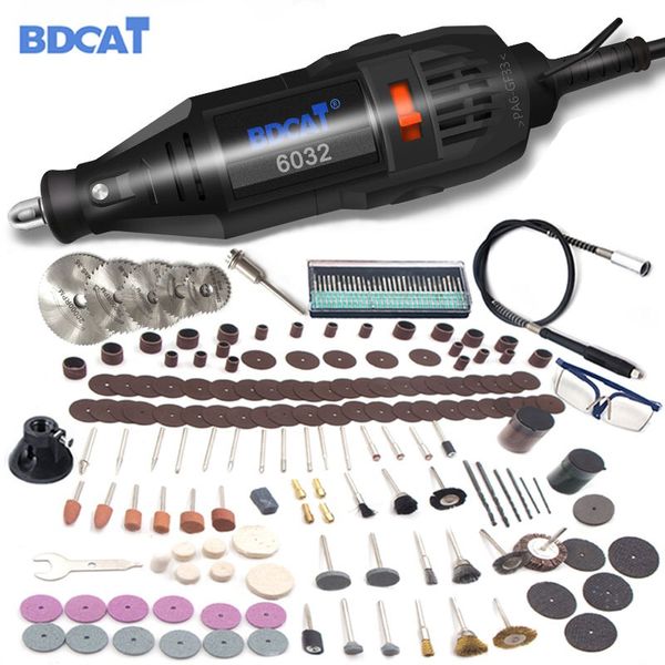 

bdcat 180w dremel electric rotary grinder tool mini drill grinding engraving polishing machine with 207pcs power tools accessory