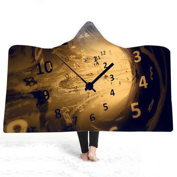 

europe hooded blanket for adults childs 3d printed soft plush blanket for bed wearable warm throw home travel picnic