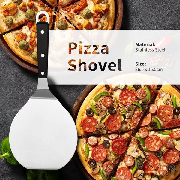 

with handle transport tool baking stainless steel easy clean cake lifting pies non-stick pizza shovel kitchen home restaurant