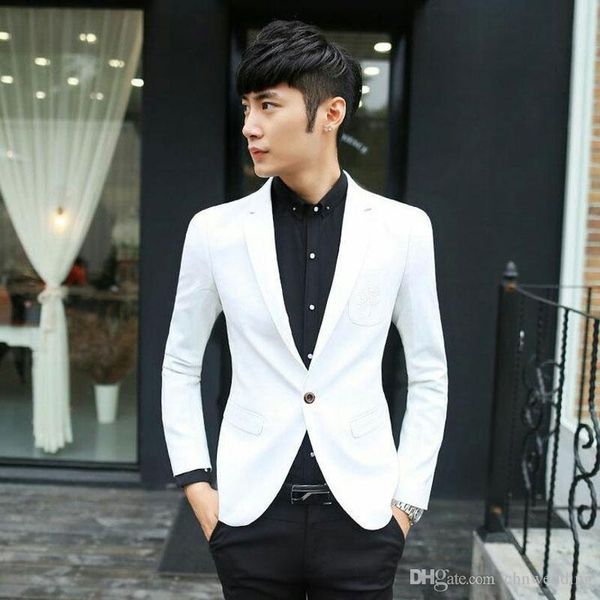 

white suits men for business man blazer latest design groom tuxedos black pants tailored made terno masculino slim fit costume homme 2piece, Black;gray