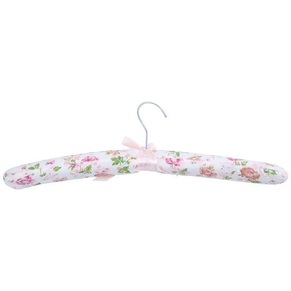 

1 set (5 pcs) pastoral floral print cotton padded cloth hanger