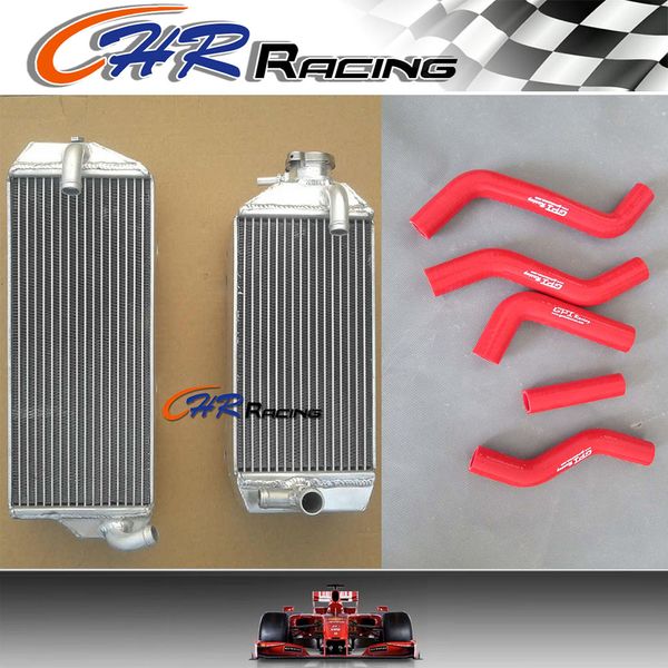 

aluminum radiator and red hose for rmz250 rmz 250 07 08 09 2007 2008 2009