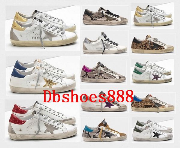 

italy brand multicolor heel golden superstar goose designer sneakers men/women classic white do-old dirty shoes casual shoes size 35-45, Black
