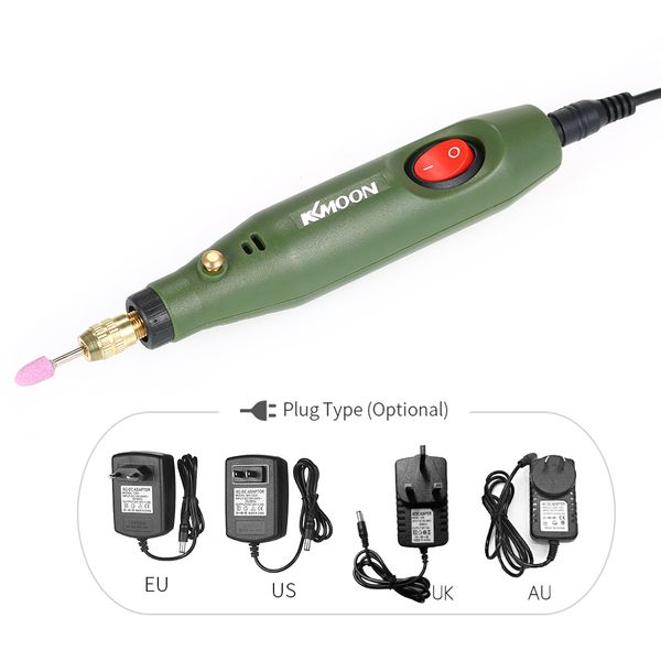 

ac110-240v dc12v 1a kkmoon multi-functional electric grinder set drill grinding rotary tool kit for milling polishing engraving