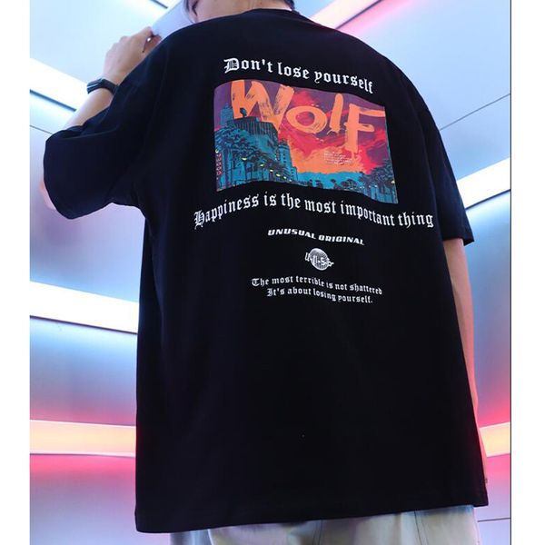 

MarchWind Oversize Hip Hop T Shirt Men 2020 Streetwear Harajuku Printed Tee Shirt Short Sleeve Cotton Casual T-Shirt Fashion Black Tshirt