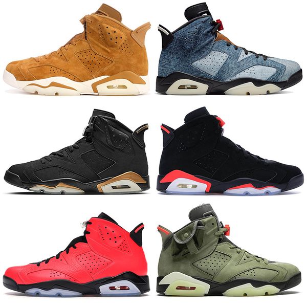 

bred sports basketball shoes womens mens 6 6s sport blue unc travis scotts tinker hatfield infrared white red trainer
