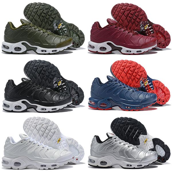 

2019 mens designer New TN Plus Olive Metallic White Silver Colorways Outdoor Shoes Pack Triple Black Men Sports Shoes Sneakers