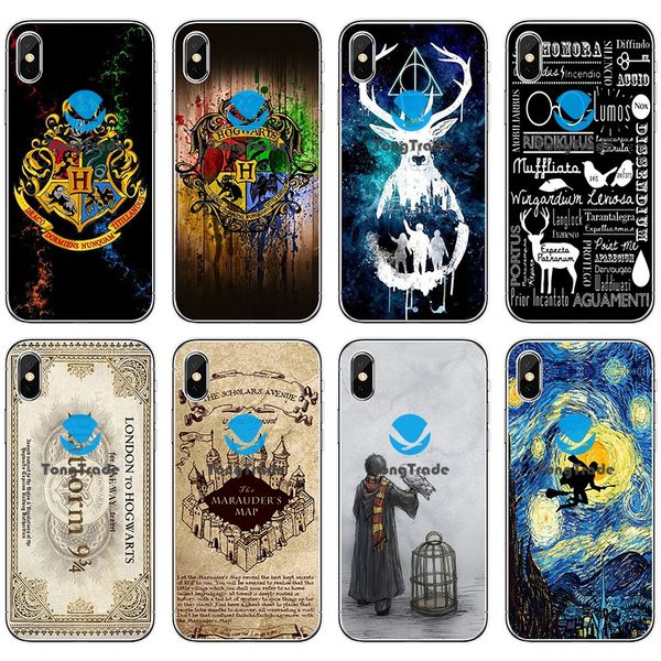 

tongtrade] soft silicone tpu case for iphone 8 7 6s 5s x xs 11 pro max plus huawei nova 6 se 5g 5i 5t 5z 3i pro harry potter painted case
