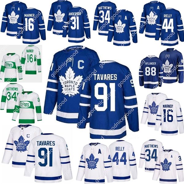 

2020 новый торонто мэйпл лифс джерси 91 таварес 34 auston matthew 16 mitchell marner 88 уильям nylander 44 морган райлли хоккей трикотажные, Black;red
