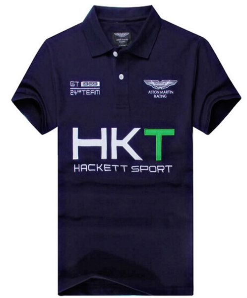

london hackett polos hombre 2019 summer short sleeve cotton am aston martin business sport jerseys hkt racing casual tees white, White;black