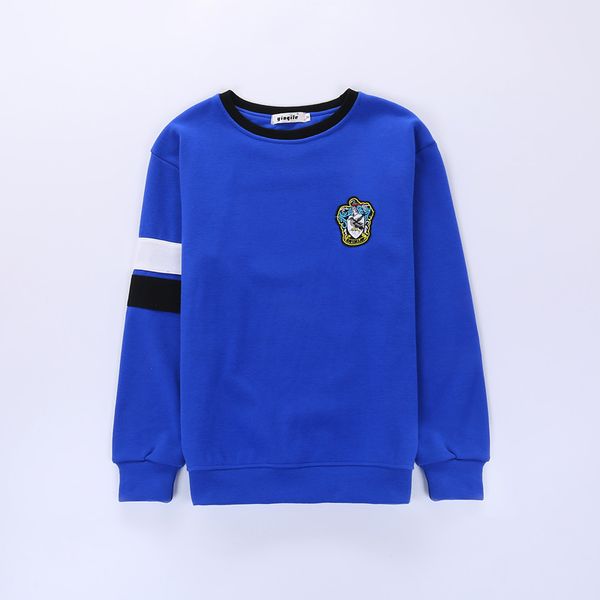 

19fw harry potter sweatshirts print long sleeve stripe pullover embroidery sweatshirts loose sweatshirts casual clothes, Black