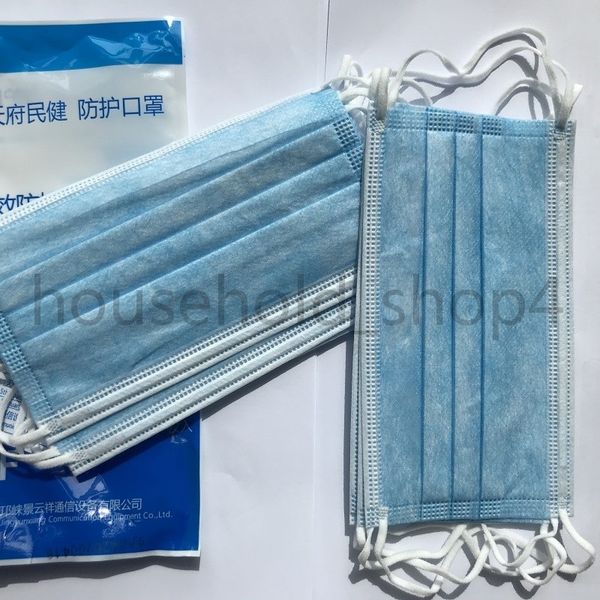 

DHL Одноразовая маска Защитная маска для лица синий Ear Loop Маски 10шт С CE сертификации 3ply против пыли Водонепроницаемые Маски