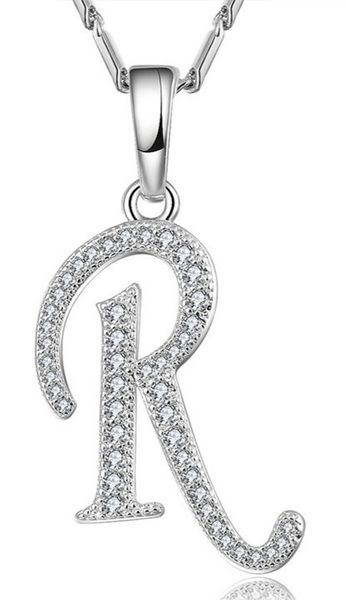 

necklace pendants do not fade for a long time r letters pendants simple and elegant grade temperament delicate accessories, Silver