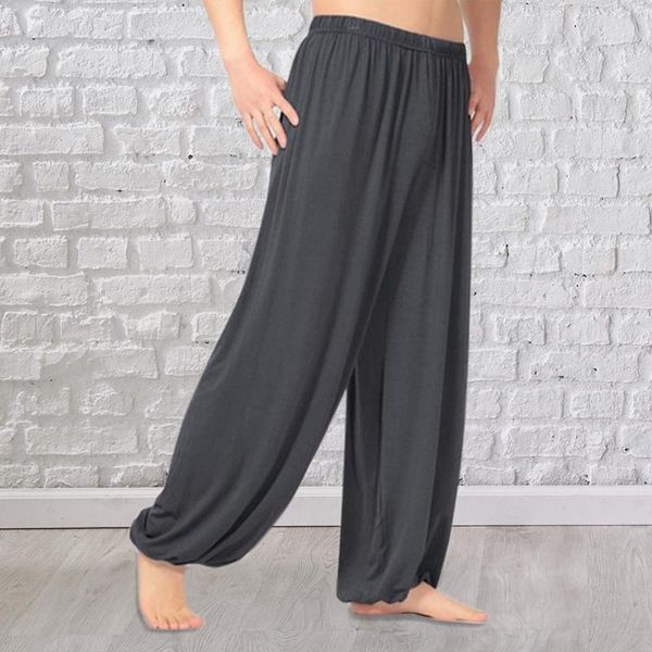 

squat proof workout running sportswear loose yoga pants men harem pants high waist sweatpants sports trendy slacks, Black;blue