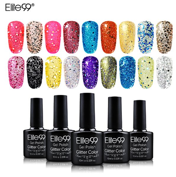 

10ml bling glitter nail gel polish easy soak off diamond nail gelpolish need machine stable base coat nail lacquer, Red;pink