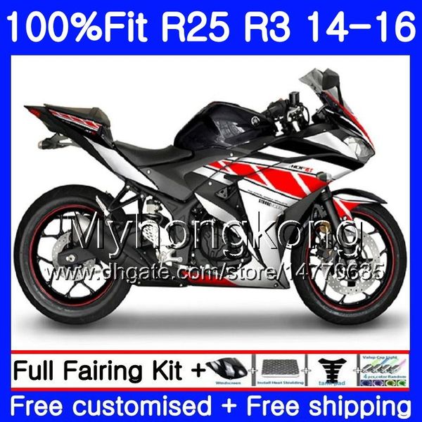 Iniezione per YAMAHA Gloss Silver hot YZFR25 YZF R25 R3 2014 2015 2016 2017 240HM.31 YZF-R25 YZF-R3 R 25 Corpo YZFR3 14 15 16 17 Kit carenature