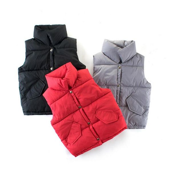 

new clothes autumn winter big boys girls vest coat kids thick cotton warm waistcoat vests for children for 4 6 8 10 12 14 years, Blue