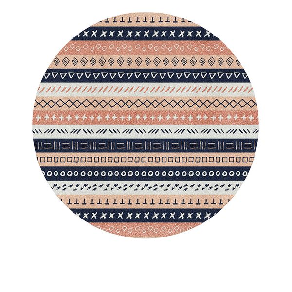 

nordic style round carpet for living room striped vintage bedroom rug soft kids play mat computer chair mat cushion home decor