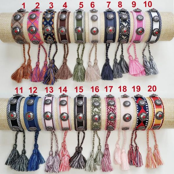 

2020 New Designer jewelry brand Beautiful blended cotton yarn braided rivet bracelet for all poper popular jewelry best Friendship gift