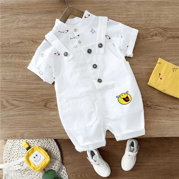 

2020 summer baby boys girls clothing sets infant short sleeve cartoon shirt shorts children casual vacation clothing, White
