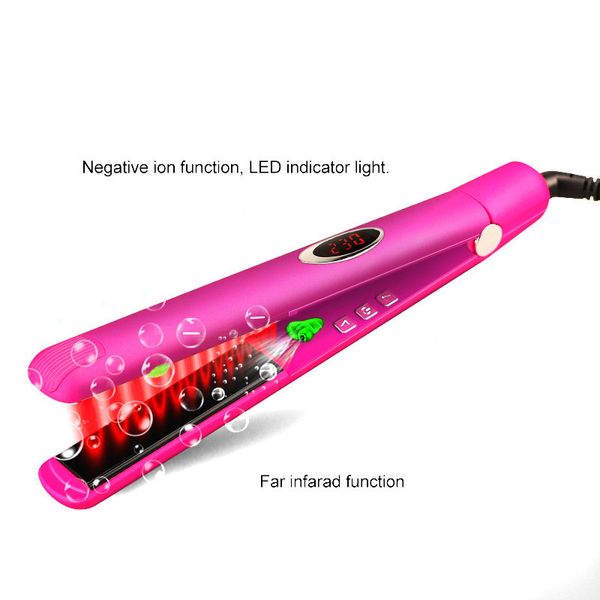 

anion hair straightener infrared ceramic tourmaline hair straightener styling tool ing, Black