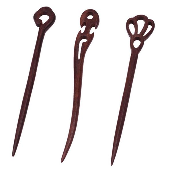 

forseven red sandalwood hair pins hair sticks wood animal bird phoenix hairpins headpiece women headwear hair accessories jl, Golden;white