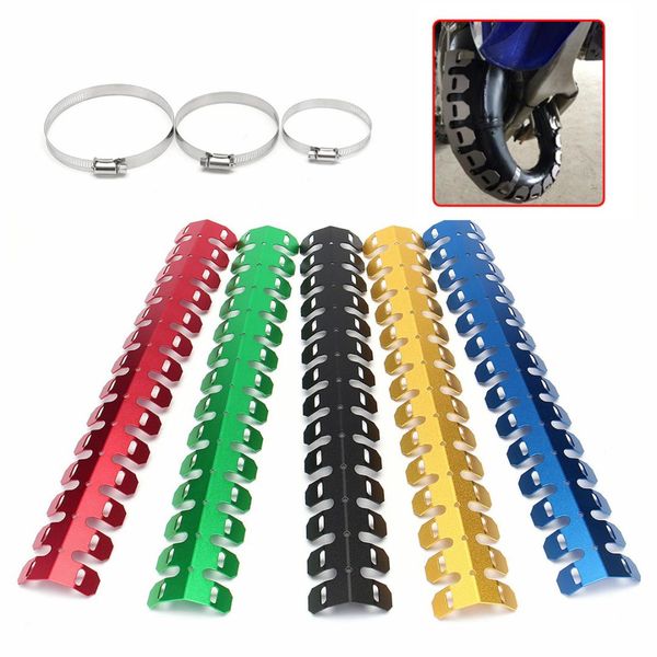

new universal motorcycle dirt bike off road exhaust heat shield guard cover for 2 stroke motorbike muffler pipe protector