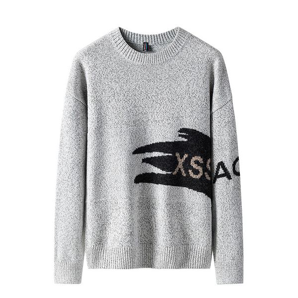 

cashmere cotton sweater men autumn winter jersey jumper robe hombre pull homme hiver pullover men o-neck knitted warm sweaters, White;black
