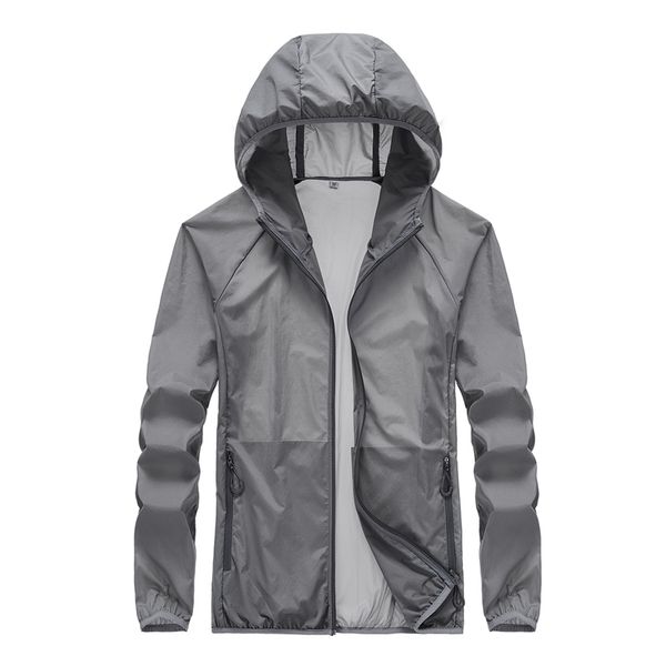 

fashion new men's quick dry jacket protection jackets men windbreaker hooded sunscreen jacket m-4xl, Black;brown